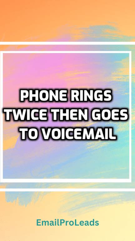 Although there's no setting on your Android that changes the number of rings specifically, you can select a longer or shorter ringtone so you hear more or less sound. . Ringing twice then voicemail